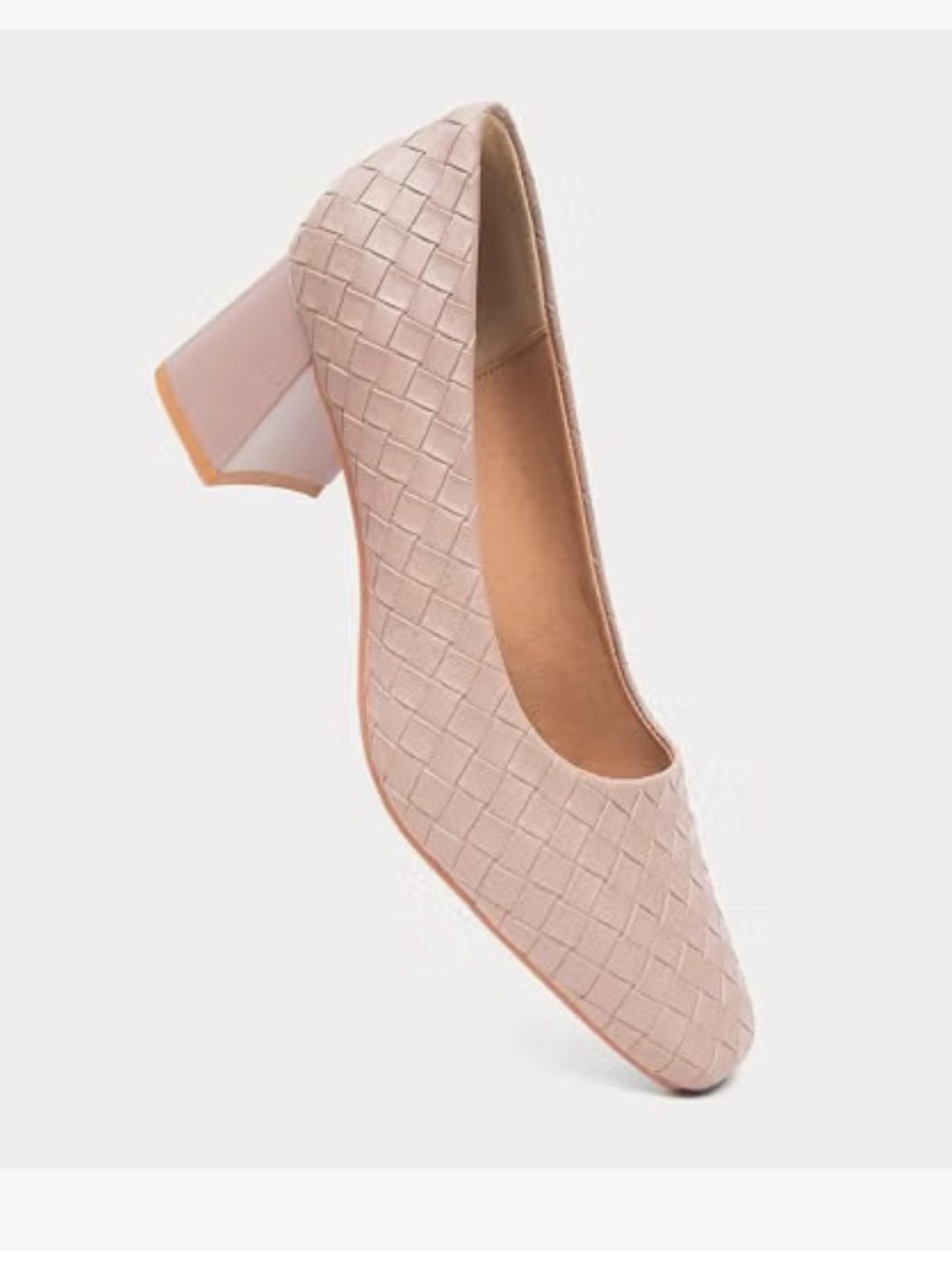 NEWBELLA Women’s Patent Square Toe Pumps - Low Chunky Block Heel Dress Shoes for